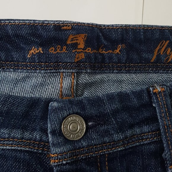 Women's 7FOR ALL MANKIND Boot Cut Jeans Size 32 Blue - Picture 6 of 12